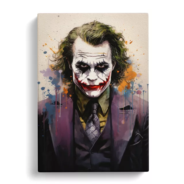 Joker Conceptual Canvas Wall Art Print Framed Picture Decor Living Room Bedroom