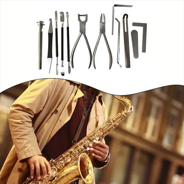 marque generique - Kit d'entretien de réparation de Saxophone inclus  crochet à ressort à aiguille de saxo, outil de couverture de clé, outil de  trou de son et ensemble - Accessoires instruments
