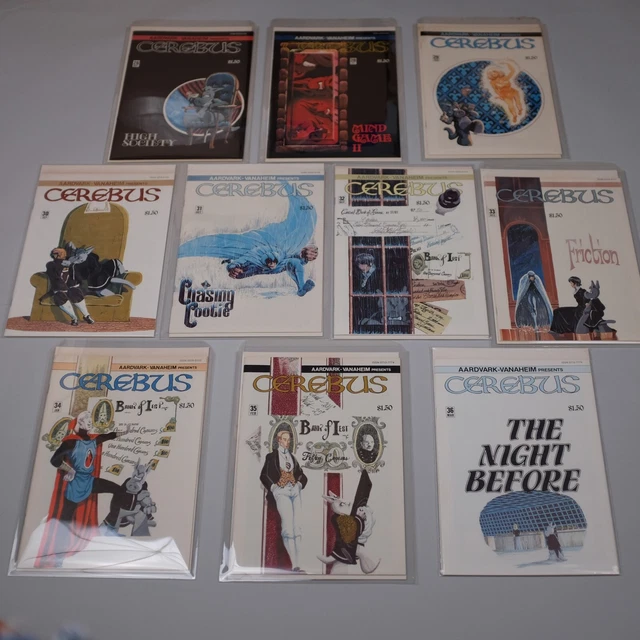 1981-1982 CEREBUS The Aardvark HIGH SOCIETY No 26-36 Comic Book 1st Print Lot 10
