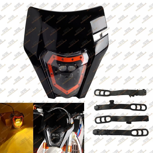 LED Headlight Hi+Lo DRL Lamp For Yamaha YZ125 YZ250F WR250 WR450F TTR250 XT225