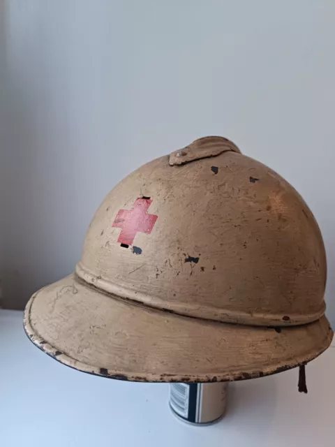 Casque Adrian 1915 Croix Rouge Française CRF Defense Passive WW2