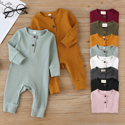 Newborn Baby Boy Striped Outfit Fashion Romper Babygrows Infant Bodysuit Clothes