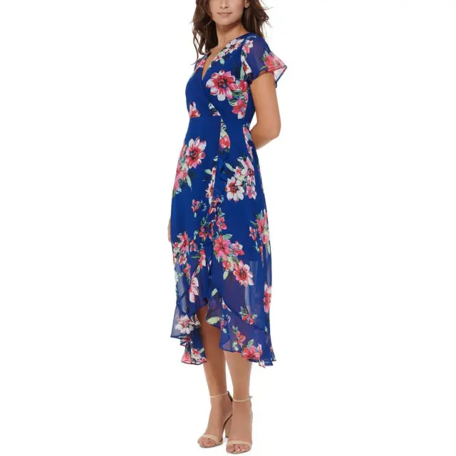 Kensie Dresses Womens Chiffon Floral Print Cocktail and Party Dress BHFO 8367