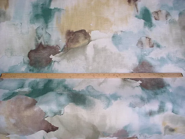 13-7/8Y Kravet / Lee Jofa Watercolor Printed Linen Upholstery Fabric