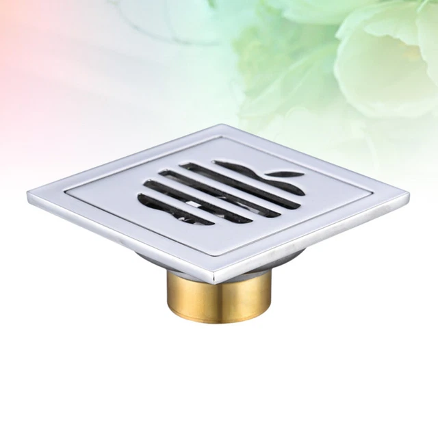 Colador de desagüe de fregadero piso cuadrado mancha acero inoxidable desodorante grueso