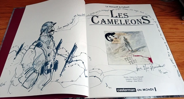 Bd One shot LES CAMELEONS, DESSIN / DEDICACE de Fabrice Le Henanff