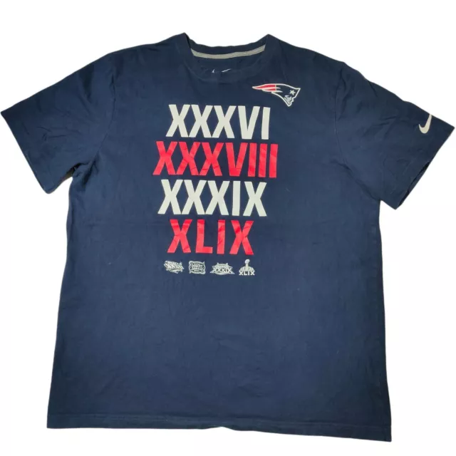 T-shirt uomo Nike New England Patriots XL NFL Tom Brady manica corta Superbowl