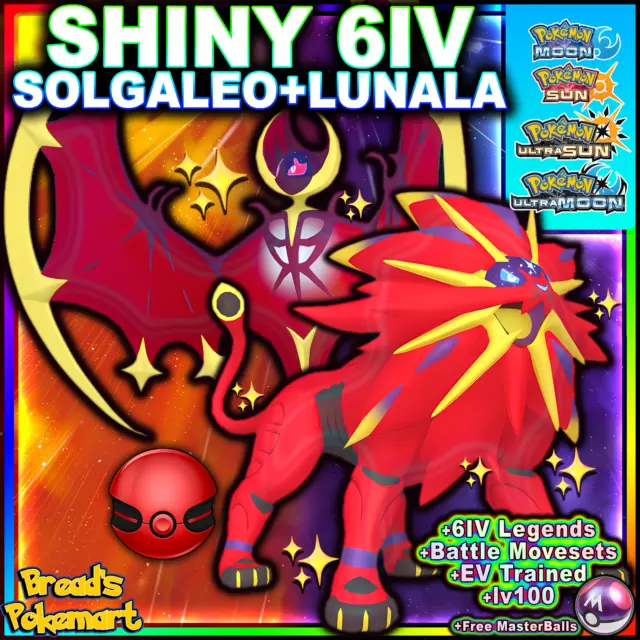 ✨Ultra SHINY Solgaleo Lunala Necrozma 6IV ALL 3 Events✨ Pokemon SWORD and  SHIELD