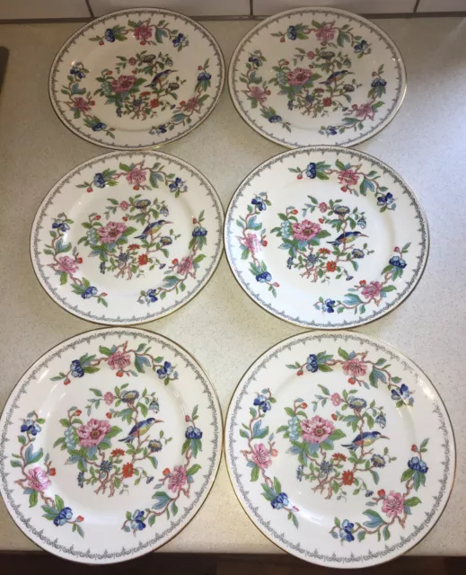 AYNSLEY PEMBROKE Fine Bone China~6 x 8" SIDE PLATES ~~EX! ~~ Probably unused