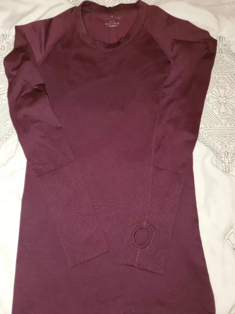 CRZ YOGA WOMEN'S Size S Red Revelry Long Sleeve Shirt NEW $18.30