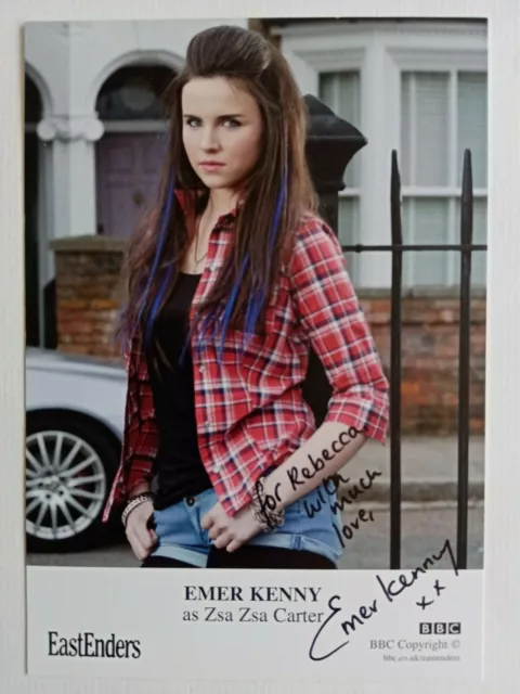 Emer Kenny, Eastenders, Zsa Zsa Carter, Hand Signed Photo Card & Letter, Exc Con 4
