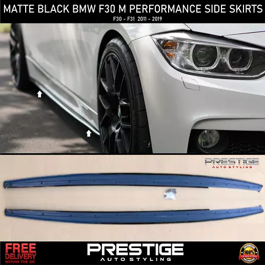 Bmw 3 Series F30 F31 M Performance Style Matte Black Side Skirts 2012-2019