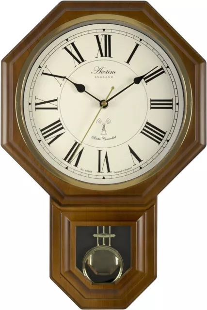 Acctim Yarnton 46cm Darkwood Effect Pendulum Wall Clock UK New