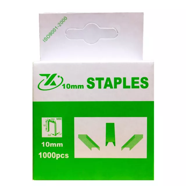 Staples 10mm 5000pc Galvanised MPT 1013J Air 10J Staple Gun Stapler 20GA Boxed