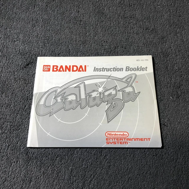 Notice Nintendo NES Galaga FRA Trés Bon état