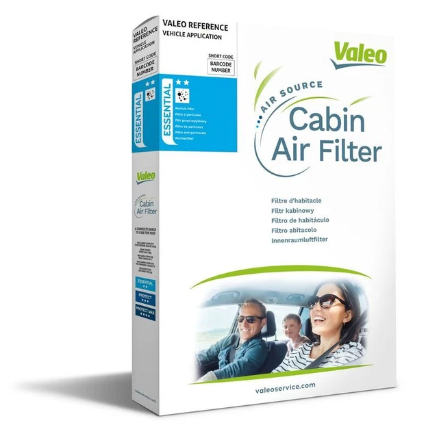 Filtro Aria Abitacolo VALEO ESSENTIAL - Protezione Polline, Polvere E Batteri, Per Auto