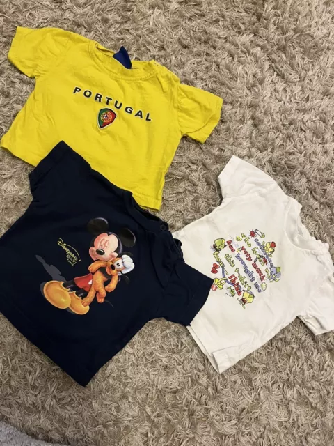 Baby Boys, Authentic, Clothing, 3 X T-shirts, Job lot, 12 Months