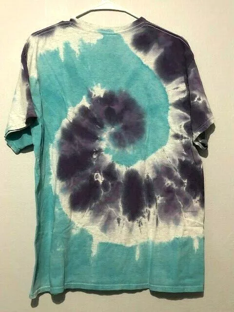 (L) Men's Vintage Custom tie dye 1 of 1 Wolf Spirit Animal t-shirt wolf tee vtg 3