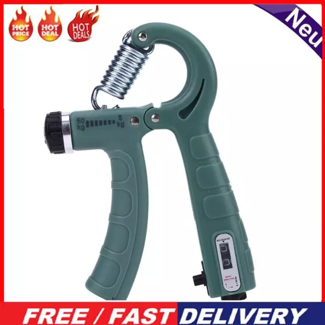 Hand Grips Strengthener Men Women Arm Spring Finger Massager (Army Green)