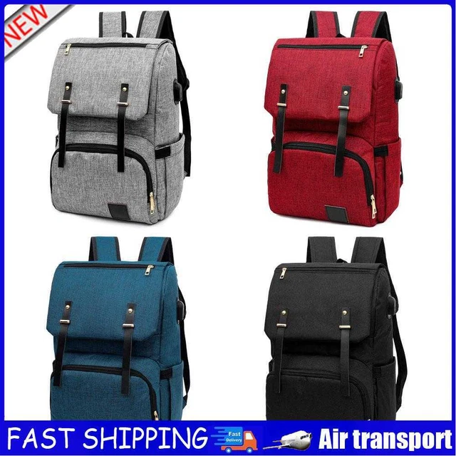 Mummy Maternity Backpack USB Waterproof Oxford Nappy Diaper Shoulder Bags