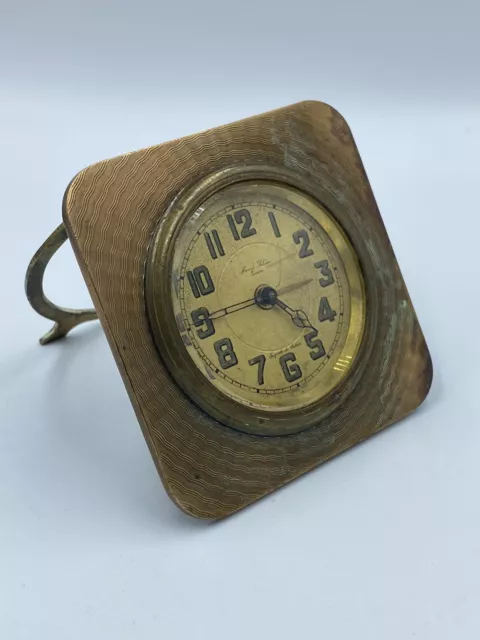 HENRI BLANC Swiss ancien réveil horloge vintage desk alarm clock (no luxor cyma)