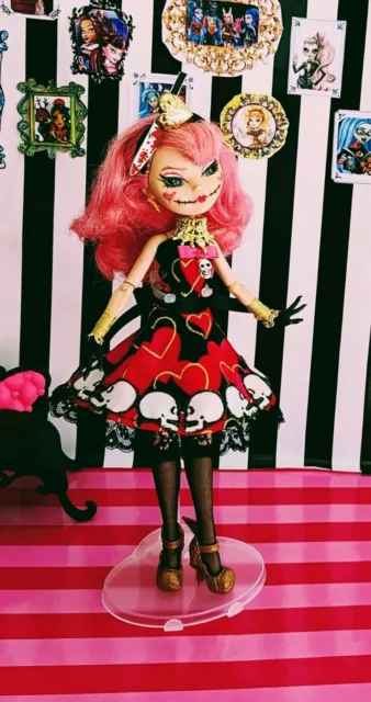 Ever After Monster High OOAK doll in handmade Hearts Skulls outfit All incl. 2