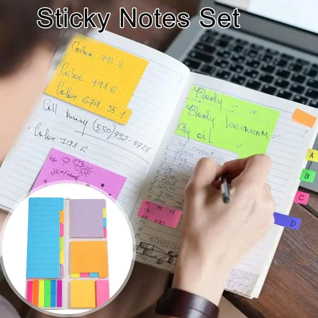 Fluorescence Self Adhesive Memo Pad Sticky Notes Bookmark G5S9