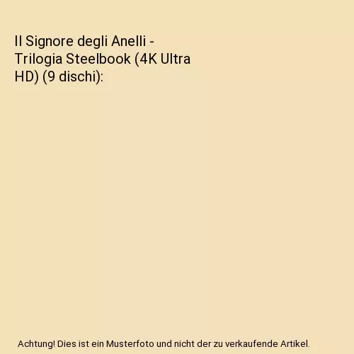 Il Signore degli Anelli - Trilogia Steelbook (4K Ultra HD) (9 dischi), Vari