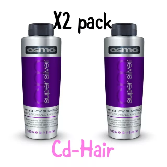 Osmo Super Silver Shampoo 300Ml-No Yellow-Intense Suplhate Free -Twin Pack X2