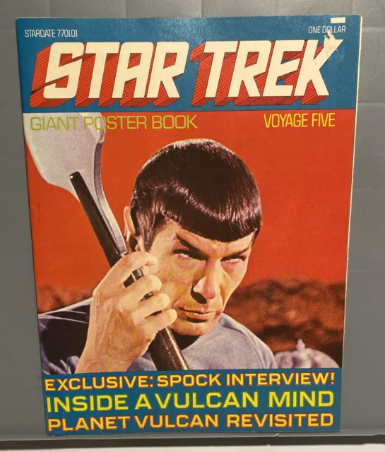 Star Trek 1977 Giant Poster Book Mr Spock Planet Vulcan Revisited  Voyage Five