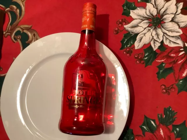 Roter Springer rote Schmuckflasche , Rotwein Flasche LEER, für Sammler