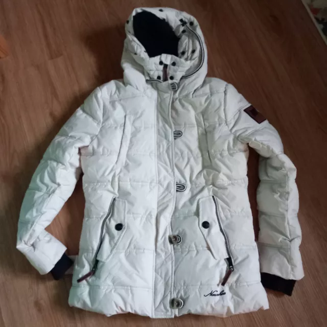 Navahoo Damen Winter Jacke  Parka Teddyfell Gr. 36-38 M, Kunstpelz Kapuze Zoja