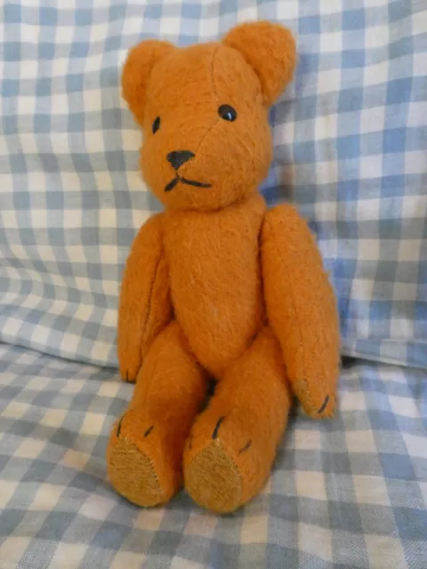 A Lovely Vintage 1950s/60s Handmade 9.5" Mohair Teddy Bear - Excellent Condition 2