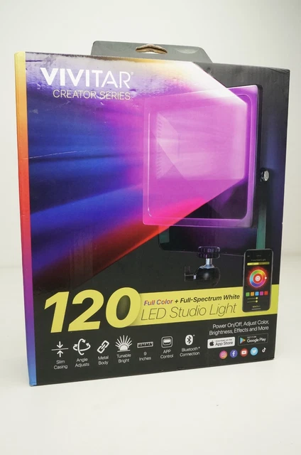 Luces de estudio Vivitar Creator serie con 120 a todo color + LED RGB ajustables [G1]