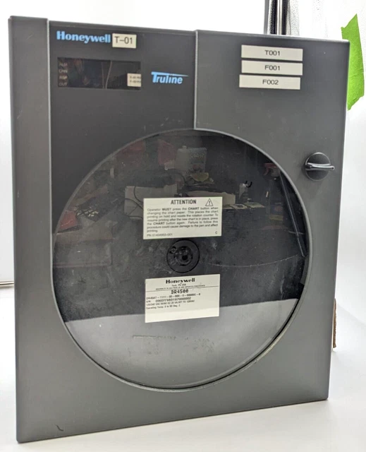 HONEYWELL DR4500 TRULINE Circular Chart Recorder Powers on Untested
