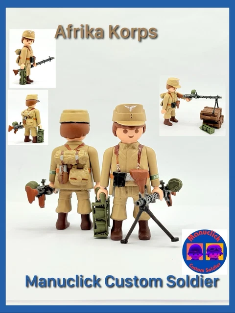 PLAYMOBIL CUSTOM SOUS-OFFICIER Division Panzer (Berlin-1945) Ref-0703