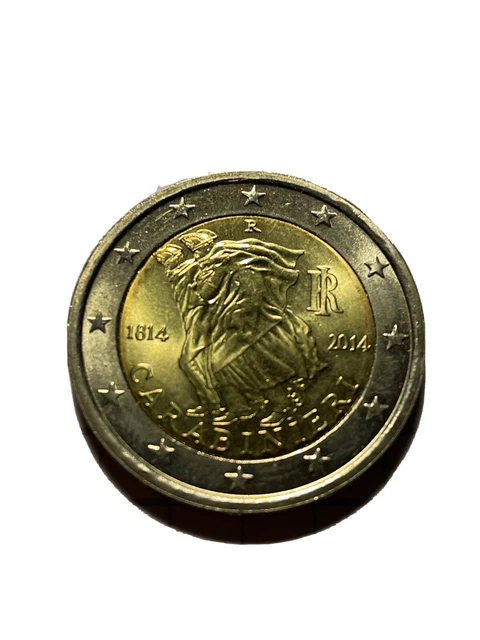 moneta 2 euro carabinieri 1814
