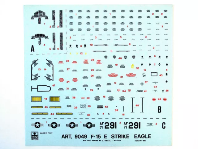 Esci 9049 Vintage Decals F-15E Strike Eagle 1:72 modellismo