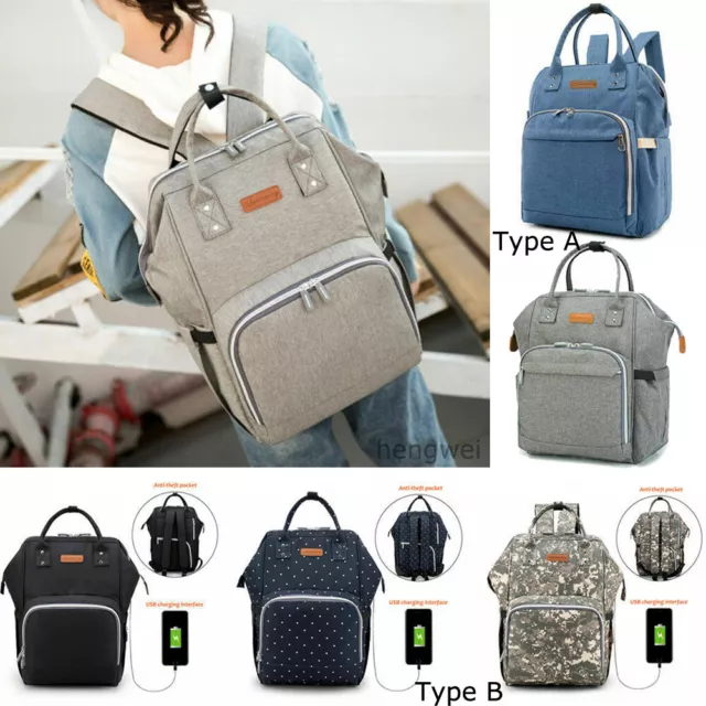 Mummy Nursing Bag Baby Nappy Diaper Bag Maternity Travel Backpack Large Capacity