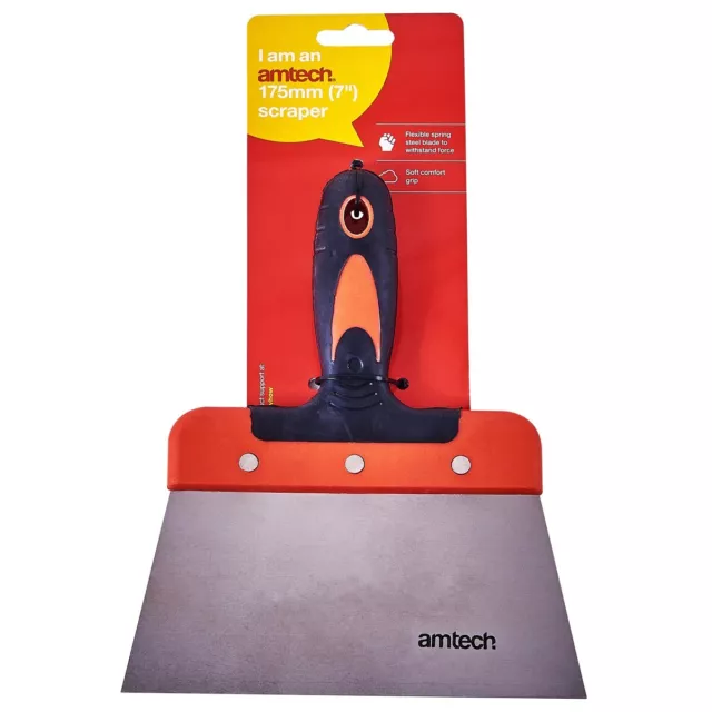 Professional Scraper Soft Handle Wide 7" Steel Blade Paint Remove Wallpaper G095