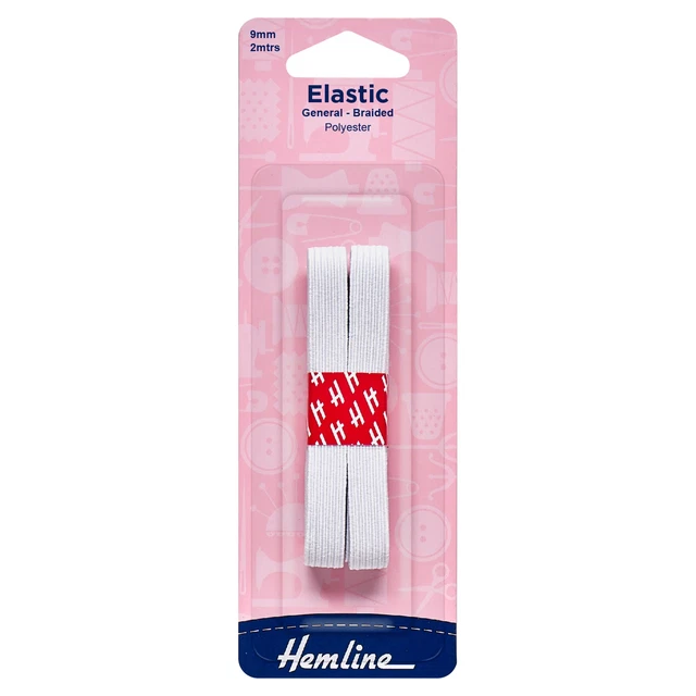 Hemline Allzweck geflochten elastisch: 2 m x 9 mm