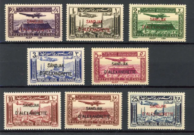 [51.825] Alexandrette (France Col.) Airmail 1938 good set MH VF stamps $77