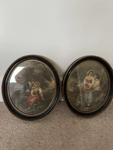 A Pair Of Antique Hand Coloured Engravings, Circa 1890