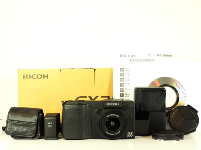 Ricoh GX200 12.1MP Compact Digital Camera Black 345Shots w/ Box[Near Mint]#Z271A