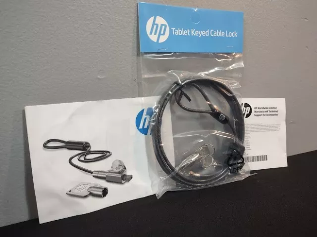 Genuine HP 6Ft Tablet Key Keyed Cable Security Lock T8X45AA HP Elite x2 1012 G1