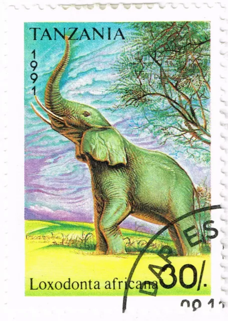Tanzania Fauna Elephant stamp 1991