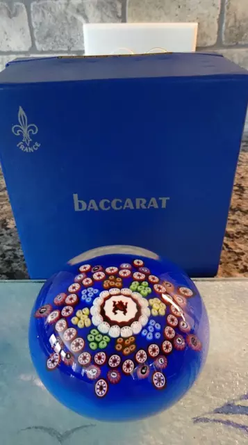 1977 Baccarat France Dancing Devil Gridel Silhouette Millefiori Paperweight L.E. 3