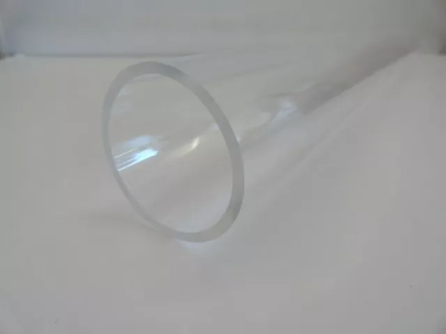 10" Clear Acrylic Plastic Round Tubing Tube 1.75" ID x 2" OD x 1/8" Wall