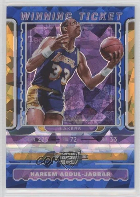 2019 Contenders Optic Winning Tickets Blue Cracked Ice Prizm Kareem Abdul-Jabbar