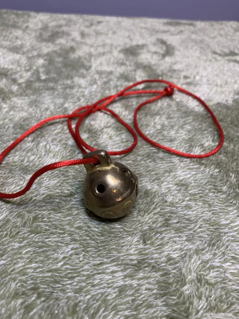 Vintage Sleighbell Stamped Brass Bell Christmas